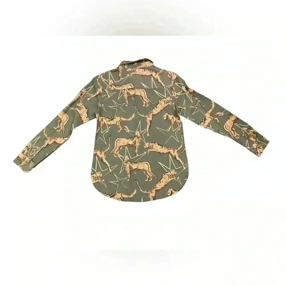 LAS SUREÑAS SHIRT LEOPARD STAR GREEN - Picture 5 of 10